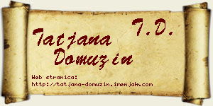 Tatjana Domuzin vizit kartica